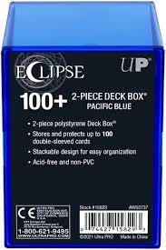Ultra Pro: Eclipse - 2-Piece Deck Box - 100 - Pacific Blue